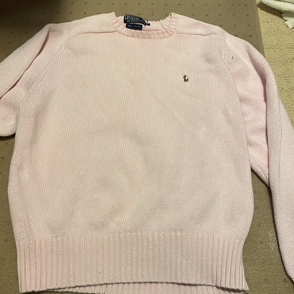 Polo by Ralph Lauren light pink 100% cotton sweater w a small Ralph Lauren logo - Picture 2 of 5